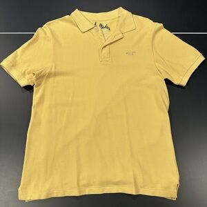 Hollister Short Sleeve Collared Shirt Yellow XL Men’s